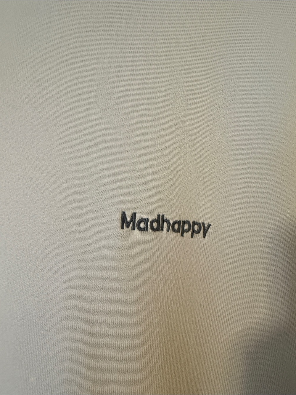 Madhappy Classic Fleece Hoodie Pale Blue Embroidered Logo Crewneck - Picture 3 of 5